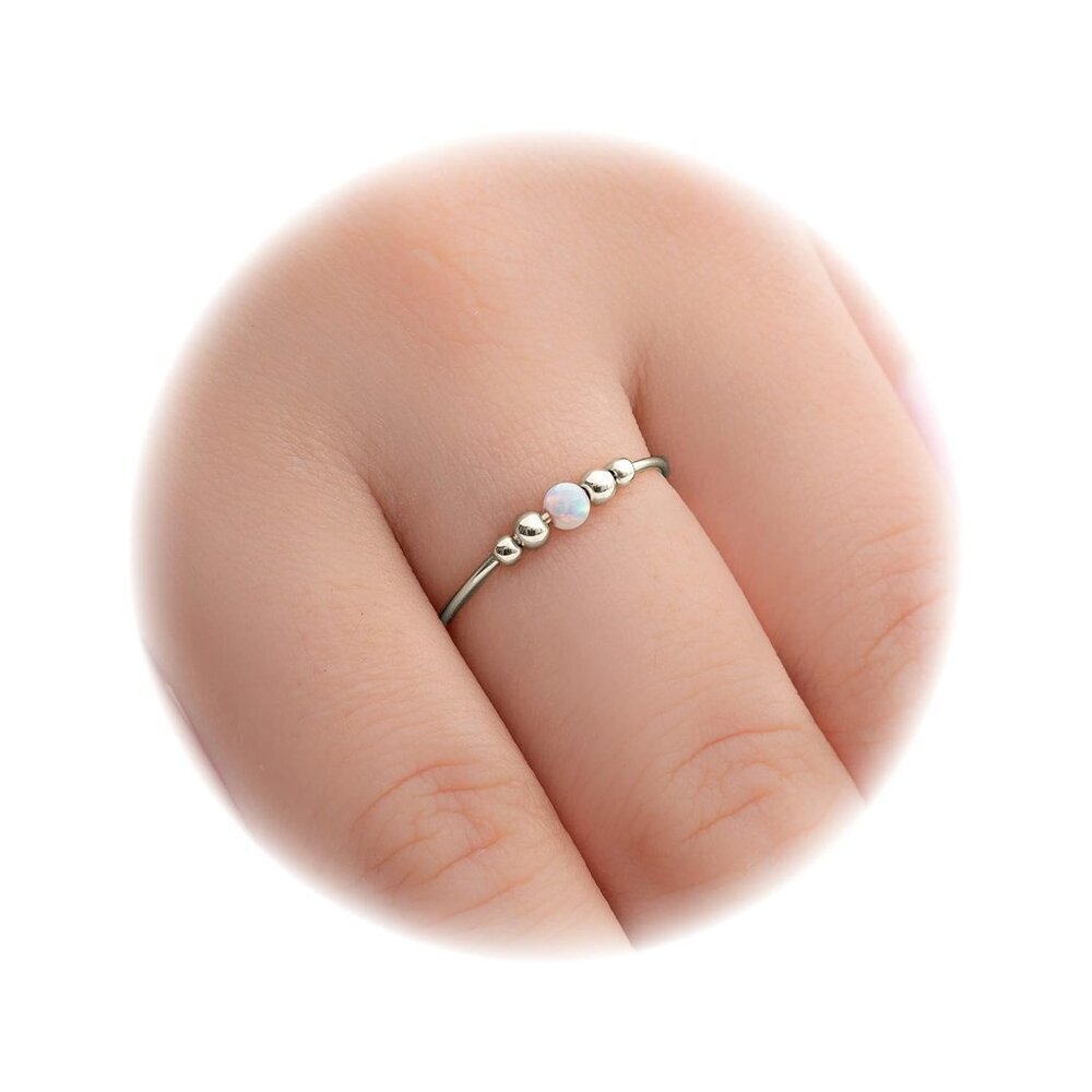 Fidget Spinner Ring Silver Anxiety Relief for Women